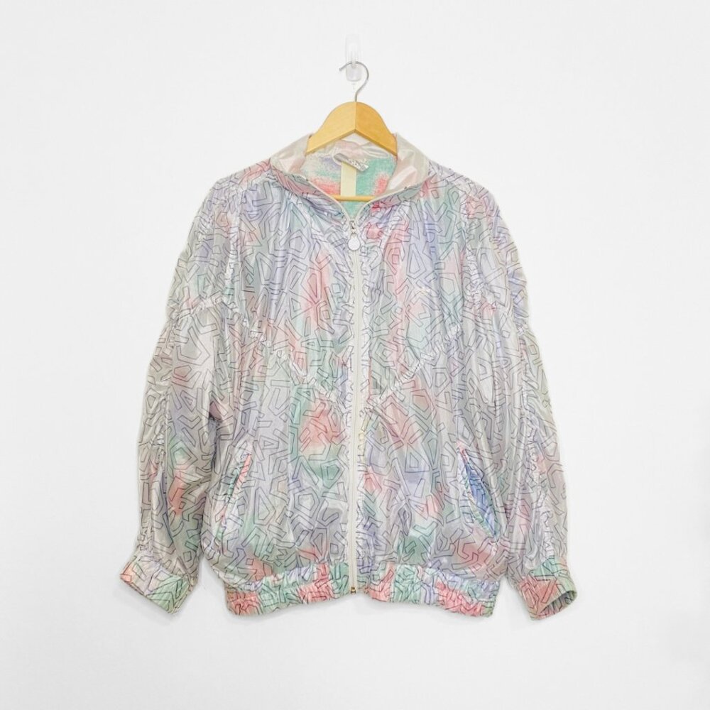 🖤 Vintage Adidas | Multicolored Geometric Bomber Jacket